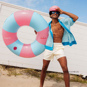 Barbie Movie Official Inflatable Tube Pool Float - Pink & Blue